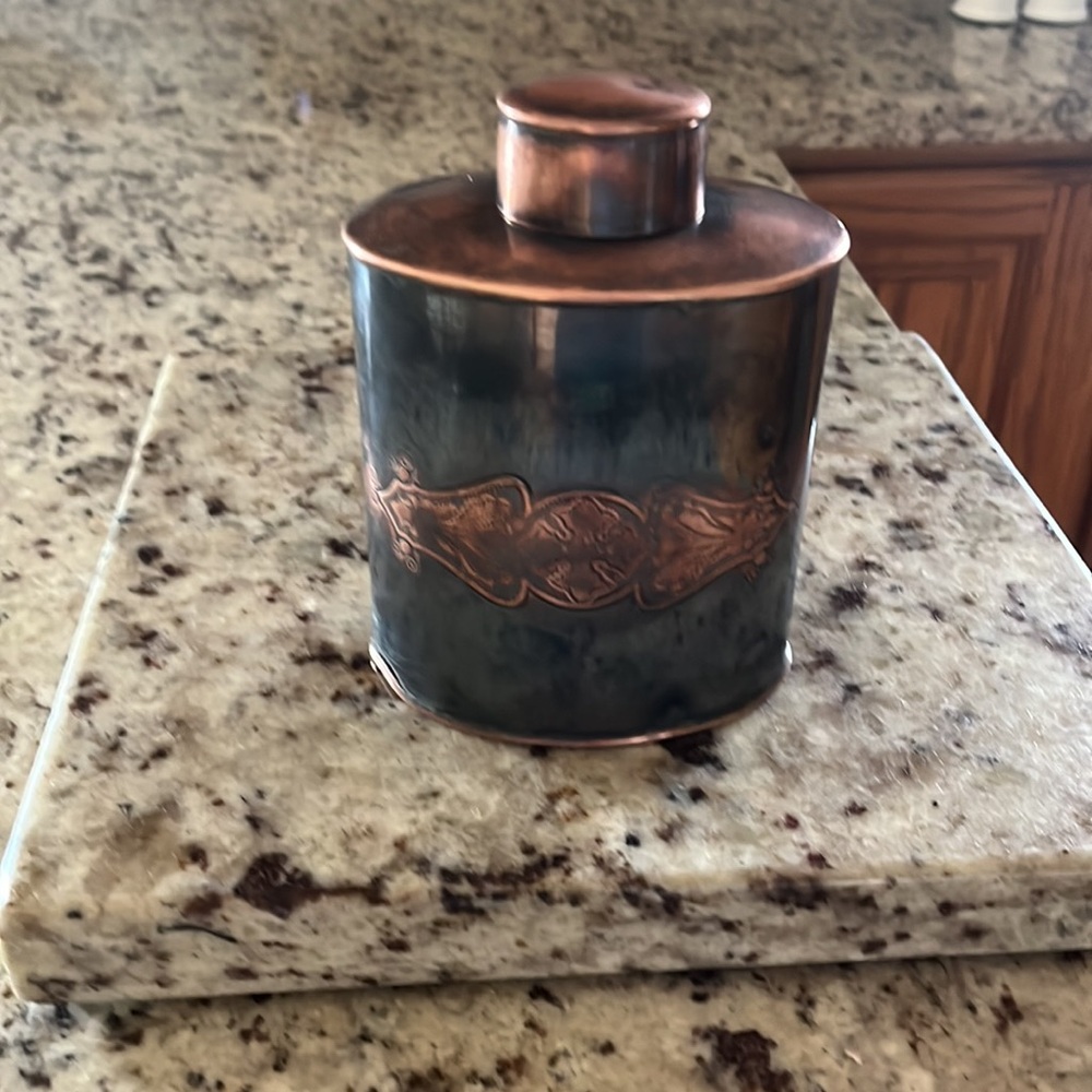 Vintage Copper Decorative Canister